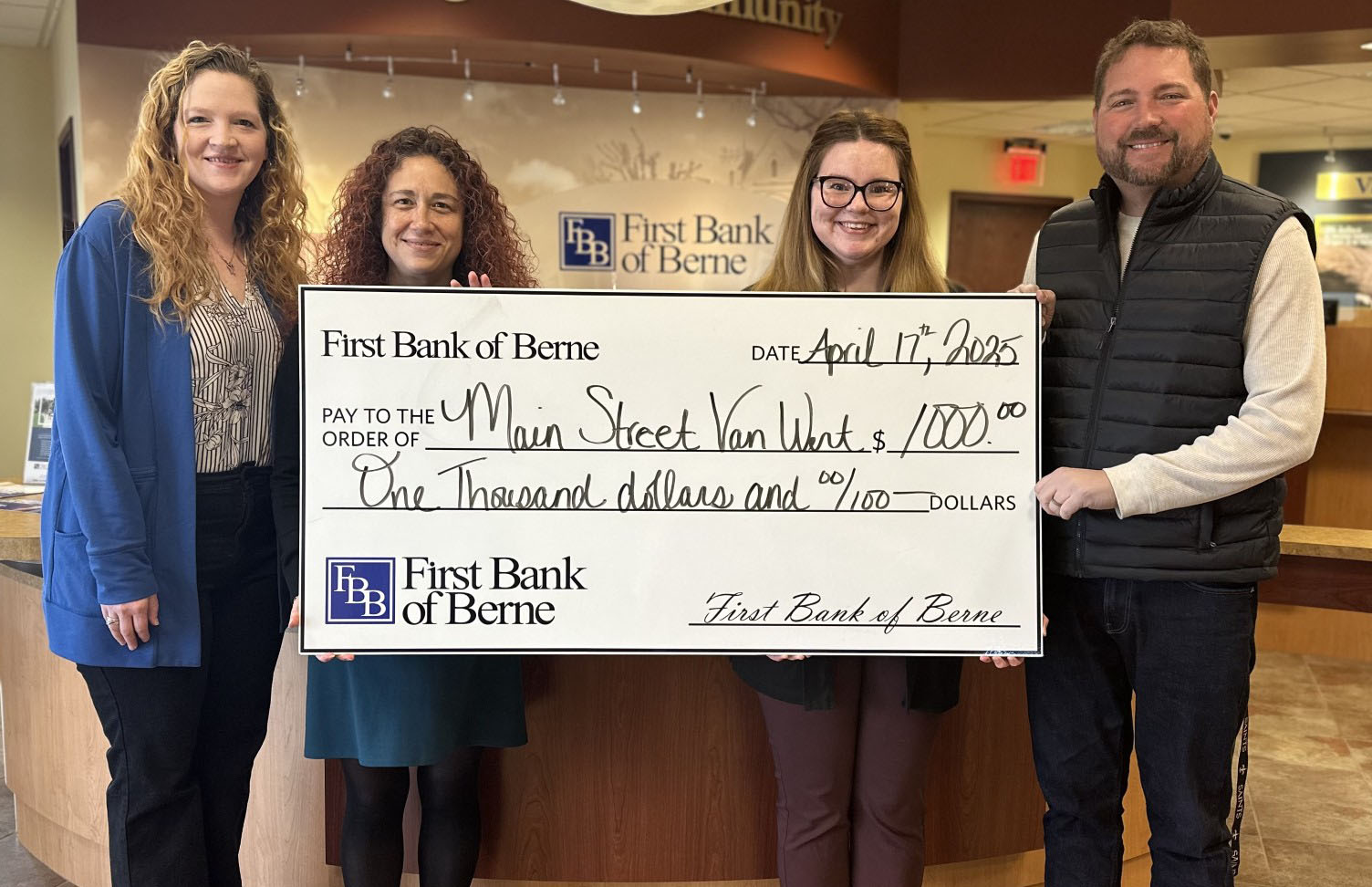First Bank of Berne supports Main Street Van Wert’s downtown - First Bank Of Berne Van Wert Ohio