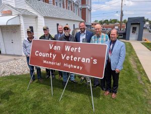 Local veterans are being honored with a couple of new highway signs on U.S. 30 in Van Wert County. (Sam Shriver/CherryRoad Media)