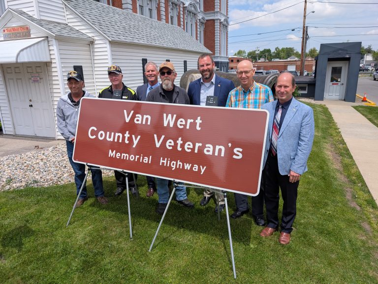 Local veterans are being honored with a couple of new highway signs on U.S. 30 in Van Wert County. (Sam Shriver/CherryRoad Media)