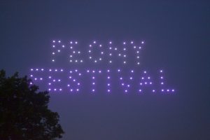 A drone show Friday night was something pretty special for the Peony Festival's 50th celebration. (Sam Shriver/CherryRoad Media)