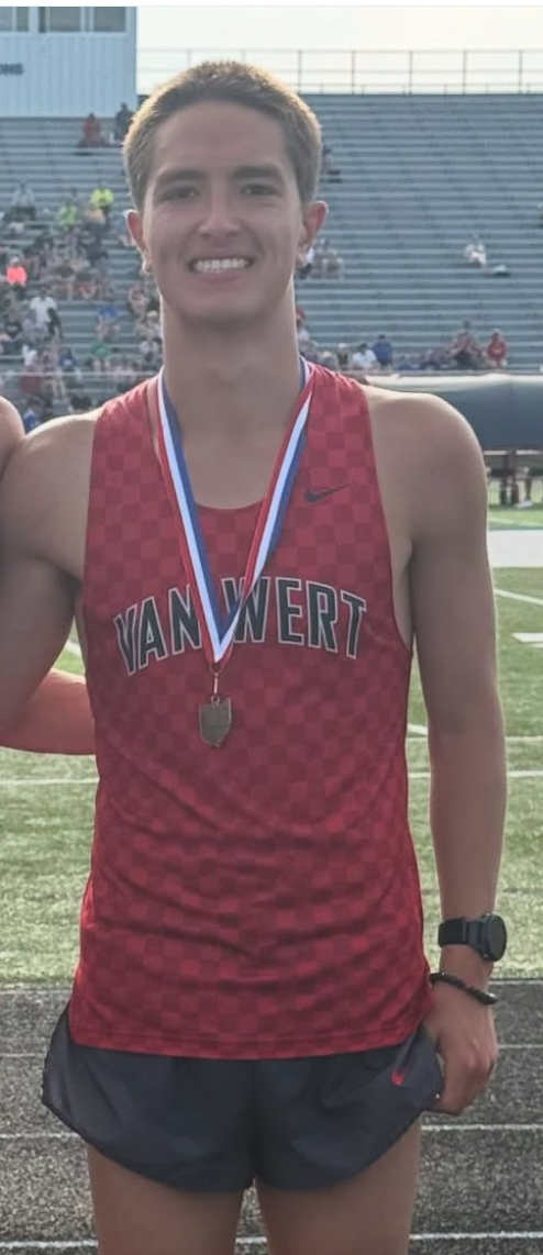 Van Wert’s Owen Scott looks ready to make a lasting impression at this weekend’s Division II State Track and Field Championships at Ohio State University’s Jesse Owens Memorial Stadium. (Photo Submitted)