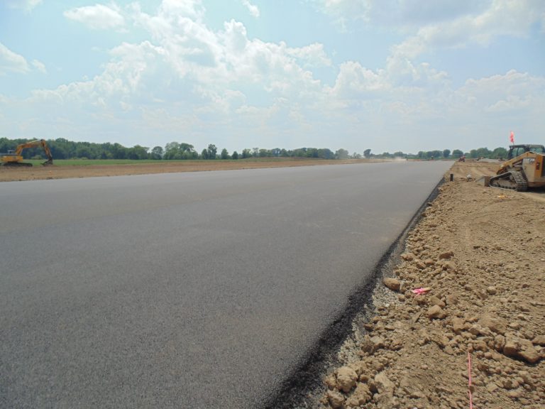 Pavement is down for the 1,400’ extension of the Van Wert Regional Airport. The runway is expected to be open by July 17. (Sam Shriver/CherryRoad Media)
