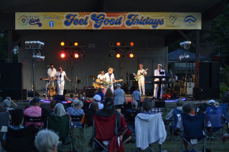 Thurston Howell, Yacht Rock brought back the smooth sounds of the 70s Friday night at Fountain Park. (Sam Shriver/CherryRoad Media)