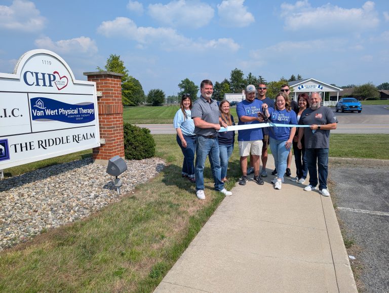 The Riddle Realm’s official opening included a ribbon cutting by the Van Wert Area chamber of Commerce. (Sam Shriver/CherryRoad Media)