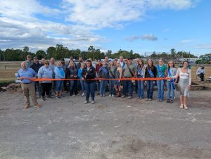 Fair Board President Stephanie Boroff cuts the ribbon during opening ceremonies at the 169th Van Wert County Fair. (Sam Shriver/CherryRoad Media)