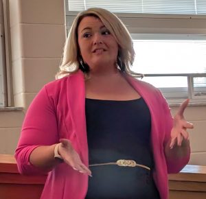 Kelly Hoy, director of curriculum and instruction, discussed the district’s state report card which came out on Monday, Sept. 15. (Sam Shriver/CherryRoad Media)
