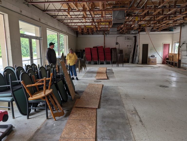 Significant work remains to be done before the Basic Needs Program at Living Truth Ministries is relocated to a former laundromat on North Washington Street. (Sam Shriver/CherryRoad Media)