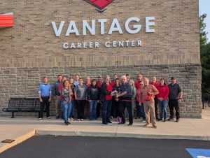 A Chamber of Commerce ribbon cutting ceremony marked the beginning of a 50 year anniversary of Vantage Career Center. (Sam Shriver/CherryRoad Media)